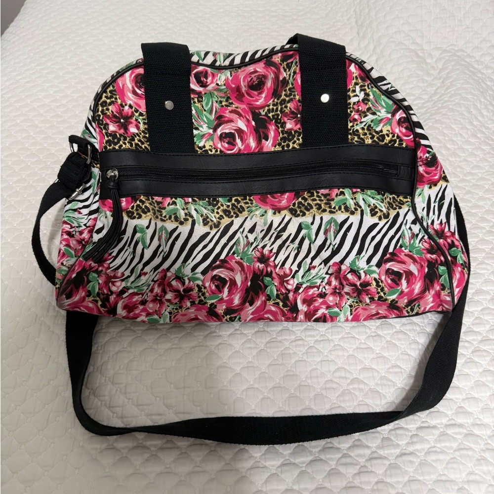 Floral and Animal Print Women's Bag